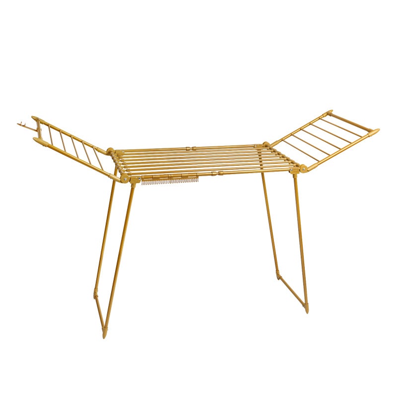 HOMEPRO Vento 27M Expandable Cloth Dryer GOLD - Wide Carbon Steel Laundry Rack - Heavy Duty with Powder Coating Rust proof Laundry Drying Rack for Indoor and Outdoor
